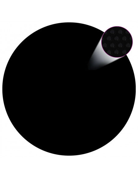 Pellicola Galleggiante Solare PE per Piscina 381 cm Nero e Blu