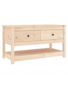 Tavolino da Salotto 102x49x55 cm in Legno Massello di Pino