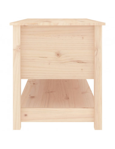 Tavolino da Salotto 102x49x55 cm in Legno Massello di Pino