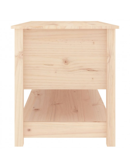 Tavolino da Salotto 102x49x55 cm in Legno Massello di Pino
