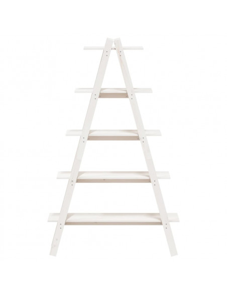 Scaffale 5 Ripiani a Forma di A 110x40x180,5 cm Massello Pino