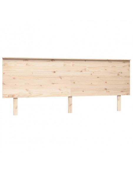Testiera per Letto 204x6x82,5cm Legno Massello di Pino