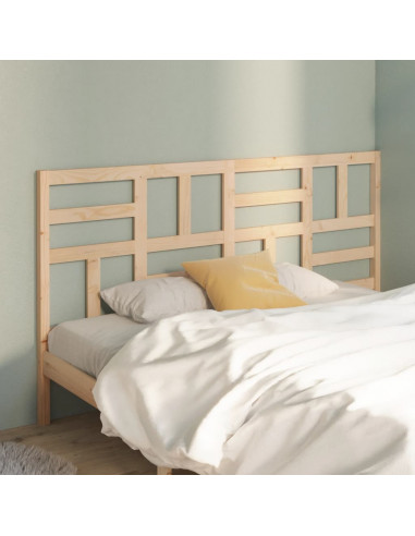 Testiera per Letto 186x4x100 cm in Legno Massello di Pino