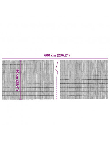 Recinzione da Giardino 600x90 cm Giunco