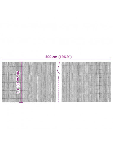Recinzione da Giardino 500x90 cm Giunco