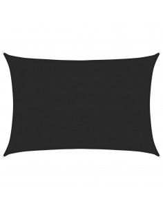 Vela Parasole 160 g/m² Nera 4x6 m in HDPE 2