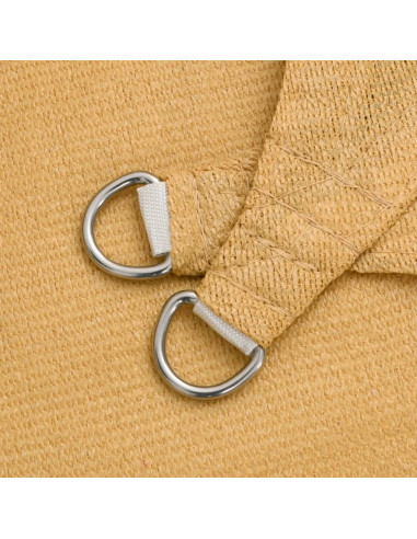 Vela Parasole 160 g/m² Quadrata Sabbia 4x4 m in HDPE