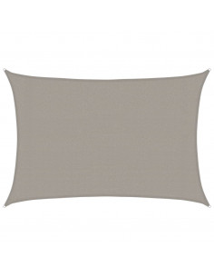 Vela Parasole 160 g/m² Rettangolare Grigio Chiaro 3x4 m in HDPE