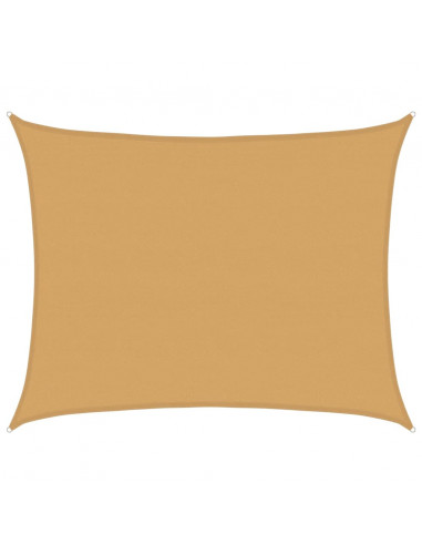 Vela Parasole 160 g/m² Rettangolare Sabbia 6x8 m in HDPE