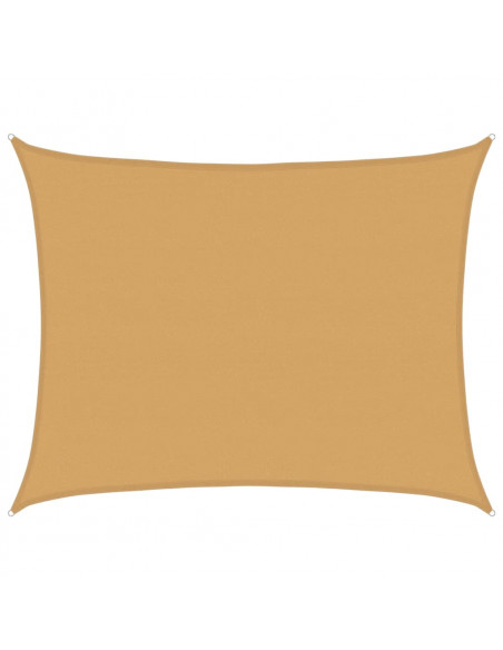 Vela Parasole 160 g/m² Rettangolare Sabbia 6x8 m in HDPE
