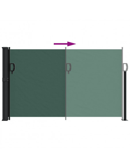 Tenda da Sole Laterale Retrattile Verde Scuro 120x300 cm