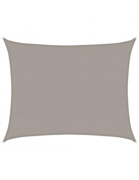 Vela Parasole 160 g/m² Rettangolare Grigio Chiaro 6x8 m in HDPE