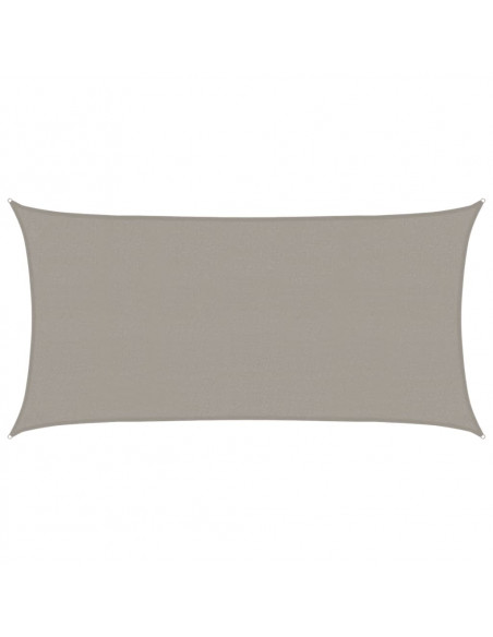Vela Parasole 160 g/m² Rettangolare Grigio Chiaro 2x4 m in HDPE