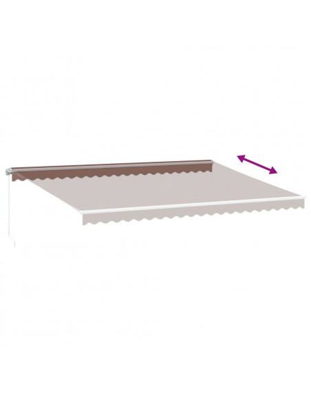 Tenda Sole Retrattile Manuale 500x300 cm Marrone