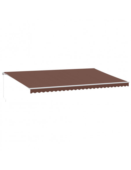Tenda da Sole Retrattile Manuale Marrone 600x350 cm