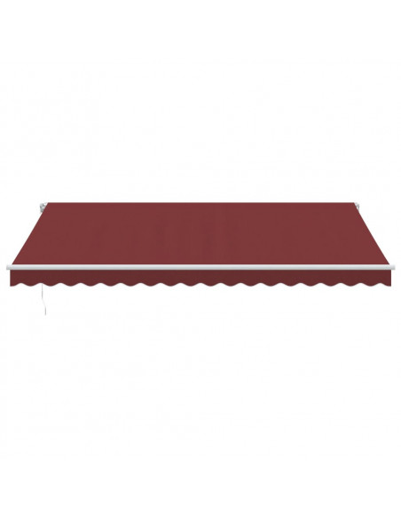 Tenda da Sole Retrattile Manuale con LED Bordò 450x300 cm