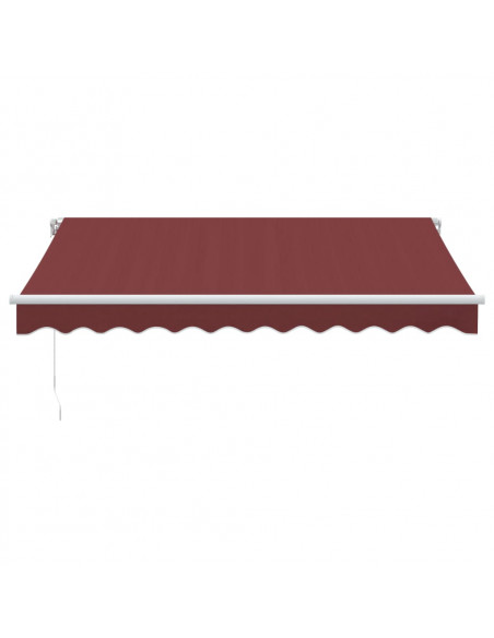 Tenda da Sole Retrattile Manuale con LED Bordò 300x250 cm