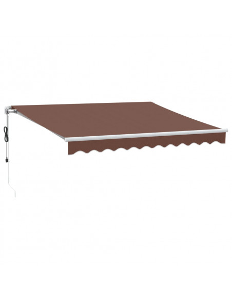 Tenda da Sole Retrattile Automatica Marrone 300x250 cm