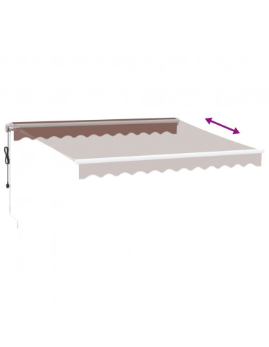 Tenda da Sole Retrattile Automatica Marrone 300x250 cm