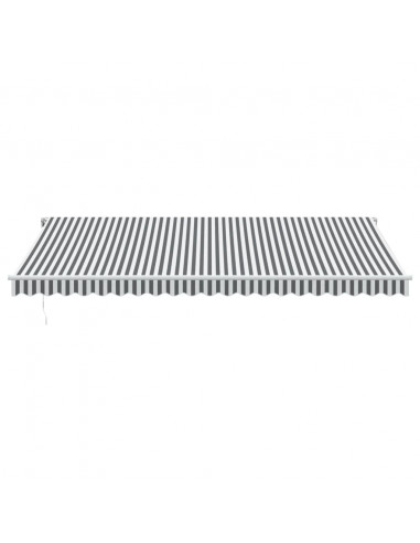 Tenda Sole Retrattile Automatica Antracite e Bianco 500x300 cm