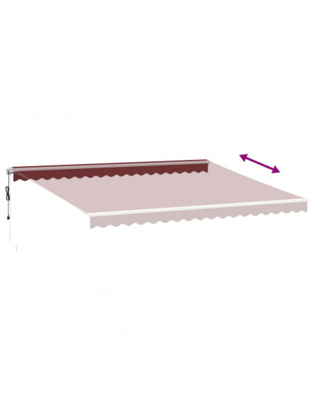 Tenda da Sole Retrattile Automatica Bordò 450x300 cm