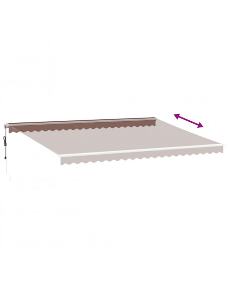 Tenda da Sole Retrattile Automatica Marrone 500x350 cm