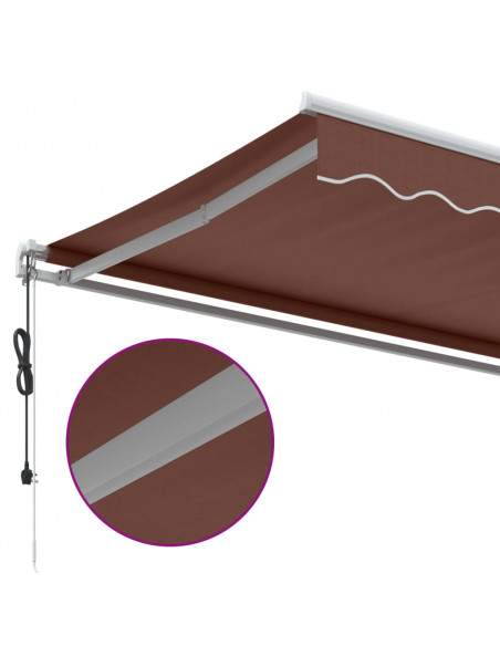 Tenda da Sole Retrattile Automatica Marrone 500x350 cm