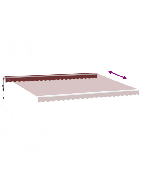 Tenda da Sole Retrattile Automatica Bordò 500x300 cm