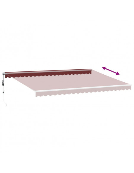 Tenda da Sole Retrattile Automatica Bordò 500x350 cm