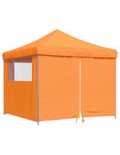 Tendone per Feste Pieghevole Pop-Up con 4 Pareti Arancione 2