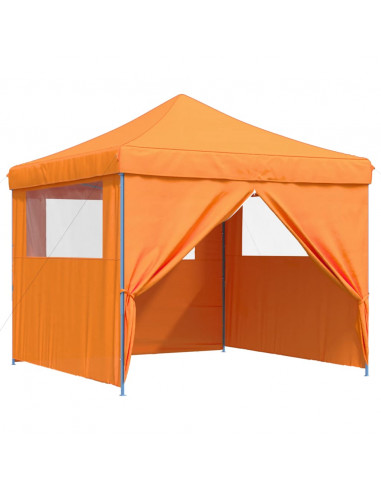 Tendone per Feste Pieghevole Pop-Up con 4 Pareti Arancione