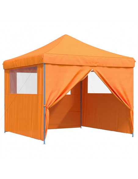 Tendone per Feste Pieghevole Pop-Up con 4 Pareti Arancione