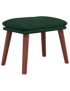 Poggiapiedi Verde Scuro 45x29,5x35 cm in Tessuto 2