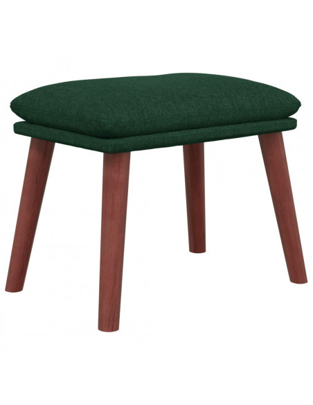 Poggiapiedi Verde Scuro 45x29,5x35 cm in Tessuto