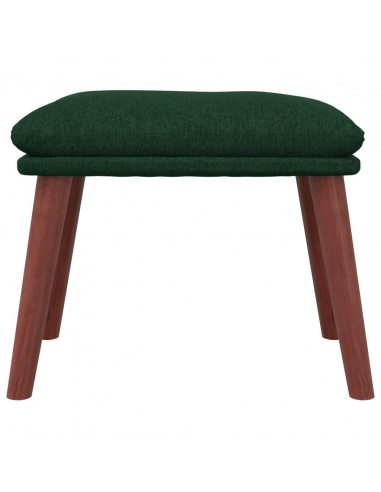 Poggiapiedi Verde Scuro 45x29,5x35 cm in Tessuto