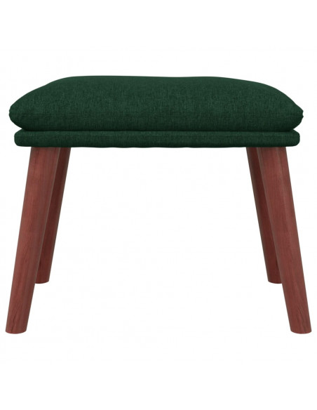 Poggiapiedi Verde Scuro 45x29,5x35 cm in Tessuto