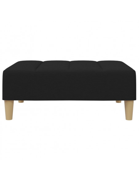 Poggiapiedi Nero 77x55x31 cm in Tessuto