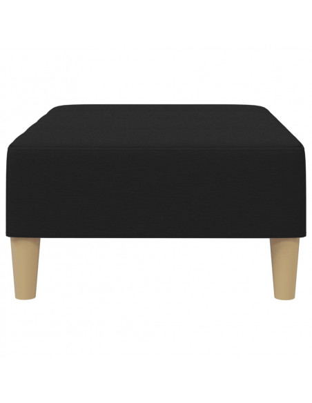 Poggiapiedi Nero 77x55x31 cm in Tessuto