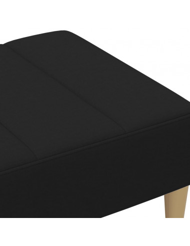 Poggiapiedi Nero 77x55x31 cm in Tessuto