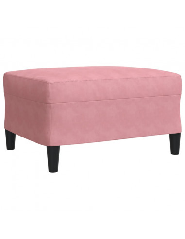 Set di Divani 3 pz con Cuscini rosa in Velluto