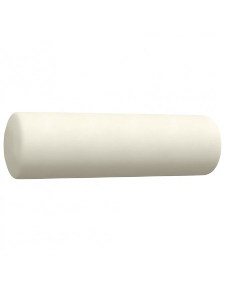 Set di Divani 3 pz con Cuscini e Rinforzi Crema in Velluto