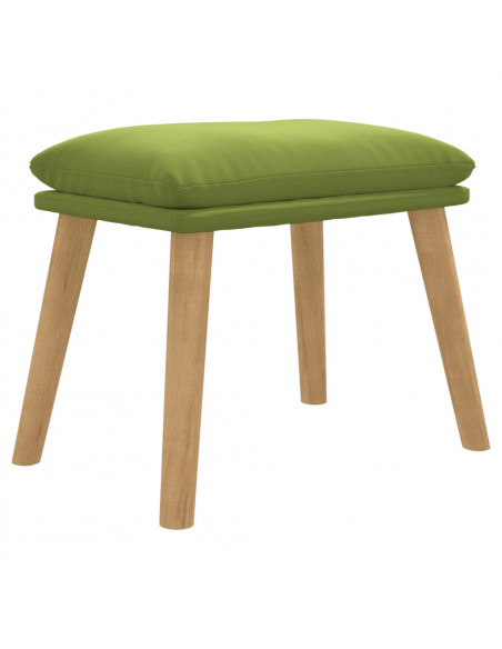 Poggiapiedi Verde Chiaro 45x29,5x35 cm in Velluto