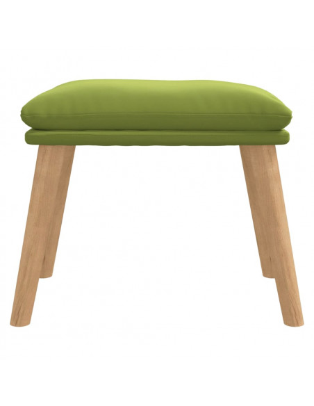 Poggiapiedi Verde Chiaro 45x29,5x35 cm in Velluto