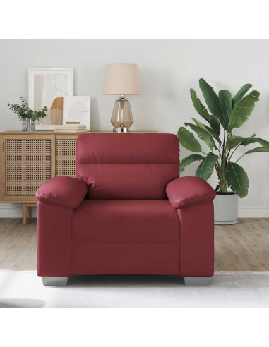 Poltrona Rosso Vino 60 cm in Similpelle