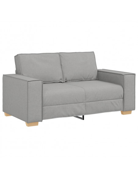 Set di Divani 2 pz con Cuscini Grigio Nuvola in Tessuto
