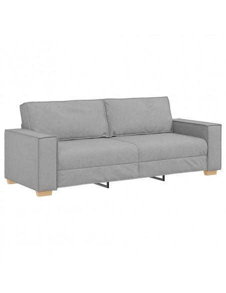 Set di Divani 2 pz con Cuscini Grigio Nuvola in Tessuto
