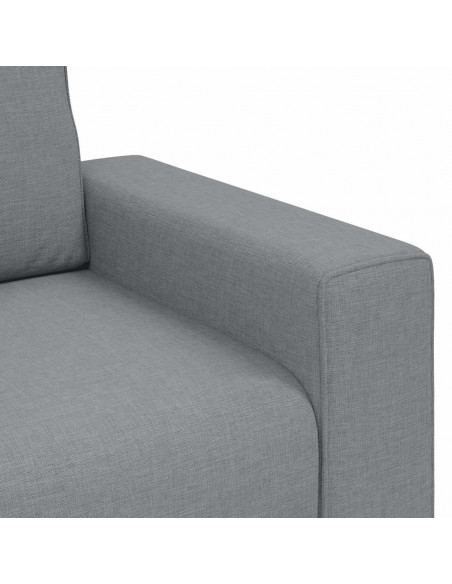 Set di Divani 3 pz con Cuscini Grigio Chiaro in Tessuto