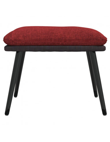 Sgabello Rosso Vino 45x29,5x35 cm in Tessuto e Similpelle