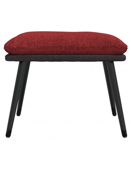 Sgabello Rosso Vino 45x29,5x35 cm in Tessuto e Similpelle
