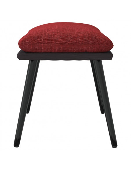 Sgabello Rosso Vino 45x29,5x35 cm in Tessuto e Similpelle